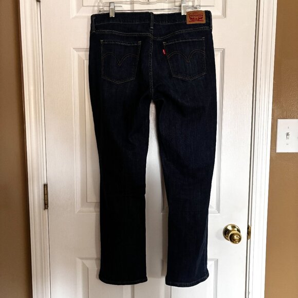 Levi’s 505 Straight Dark Wash Jeans Sz 12 Short Classic Mid Rise Denim - Picture 3 of 8